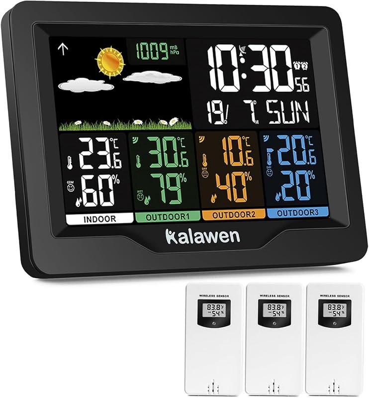 Weather Station Wireless Indoor Outdoor Thermometer — barometric pressure monitor for barometric pressure monitor