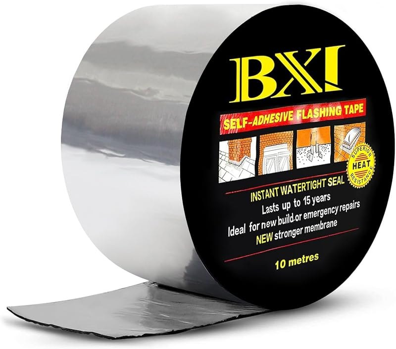 BXI Flashing Roll Tape Membrane, 4 inches X 32 Feet Thick Waterproof Patch Seal Tape, Self-Adhesive SBS Modified