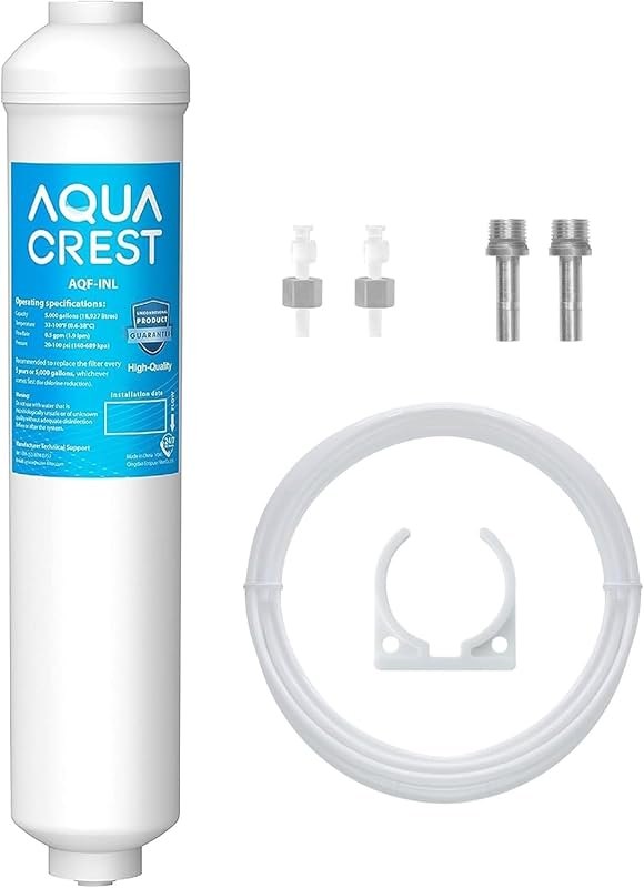 AQUA CREST INL 5 Years Inline Water Filter for Ice Maker and Refrigerator — inline fridge water filter for inline