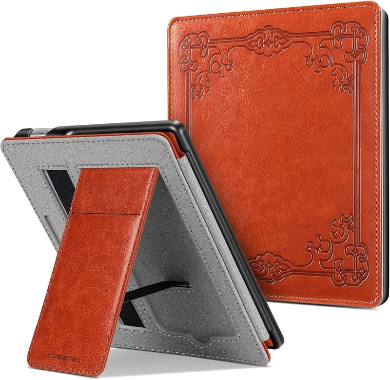 CaseBot Stand Case for 7" Kindle Oasis 10th/9th Gen 2019/2017,Vintage Brown — Kindle folio with stand for kindle folio