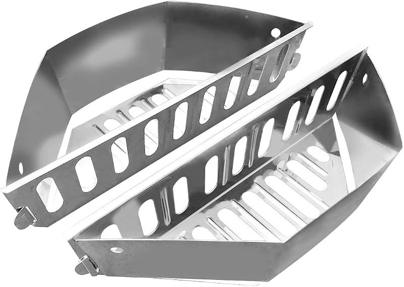 Stainless Steel Charcoal Basket- BBQ Grilling Accessories for Grills and 22” Kettles- Heavy Duty Char-Basket for
