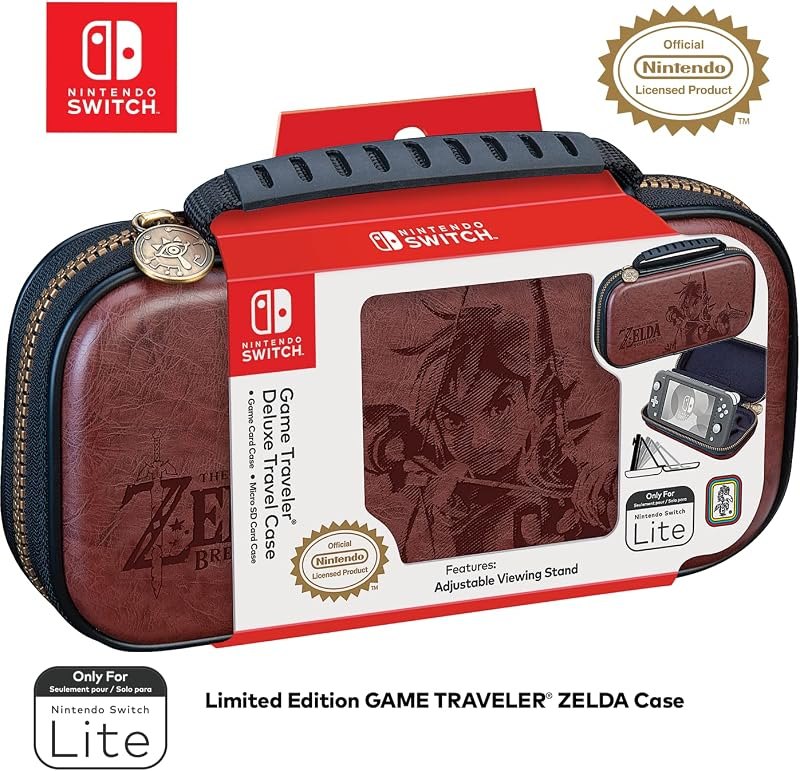 Game Traveler Licensed Carrying Case for Nintendo Switch, Zelda Brown - R.D.S. INDUSTRIES, INC. (NLS142BR) — nintendo