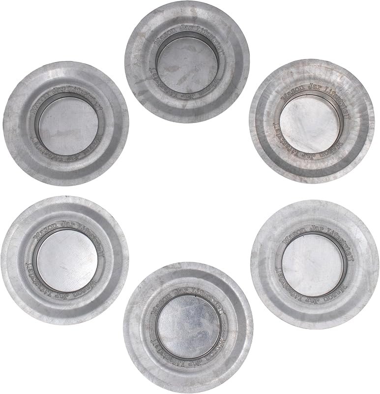 Mason Jar Lifestyle Tea Light Candle Holder Metal Lid Inserts for Mason, Ball, Canning Jars (6 Pack, Wide Mouth) —