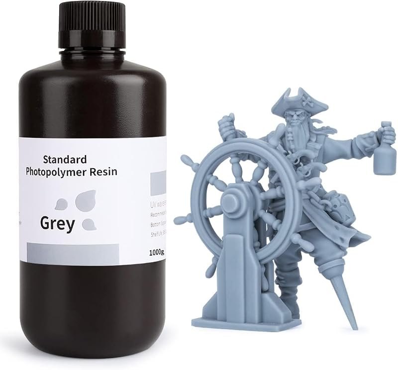 ELEGOO Standard 3D Printer Resin Grey 1000g — resin wash bottle for resin wash bottle