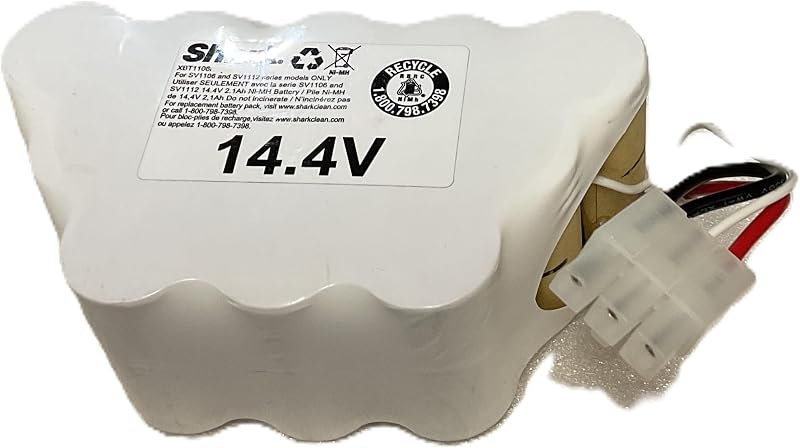 Shark Genuine OEM 14.4V 2.1Ah (2100mA) Ni-Mh Battery XBT1106 for SV1106 SV1107 SV1112 Navigator Freestyle Cordless