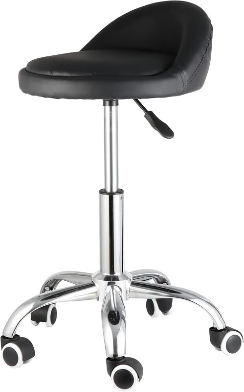 HomGarden Saddle Stool Rolling Chair for Medical Massage Salon Kitchen Spa Drafting Office Kitchen Drafting Chair