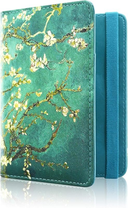 Passport Holder Cover, Leather Travel Wallet Case, RFID Blocking Document Organizer Protecrtor, with Slots for Credit