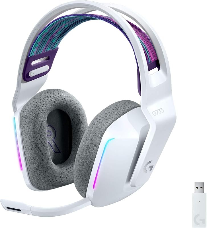 Logitech G733 Lightspeed Wireless Gaming Headset - White — Logitech G Pro X 2 Lightspeed for logitech pro lightspeed