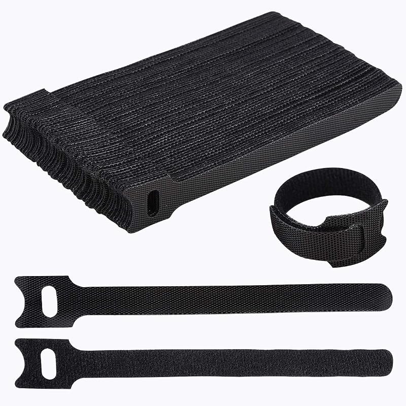Nettbe 60 PCS 6 Inch Adjustable Cable Ties, Reusable Cord Management Straps — cable organizer roll for cable organizer