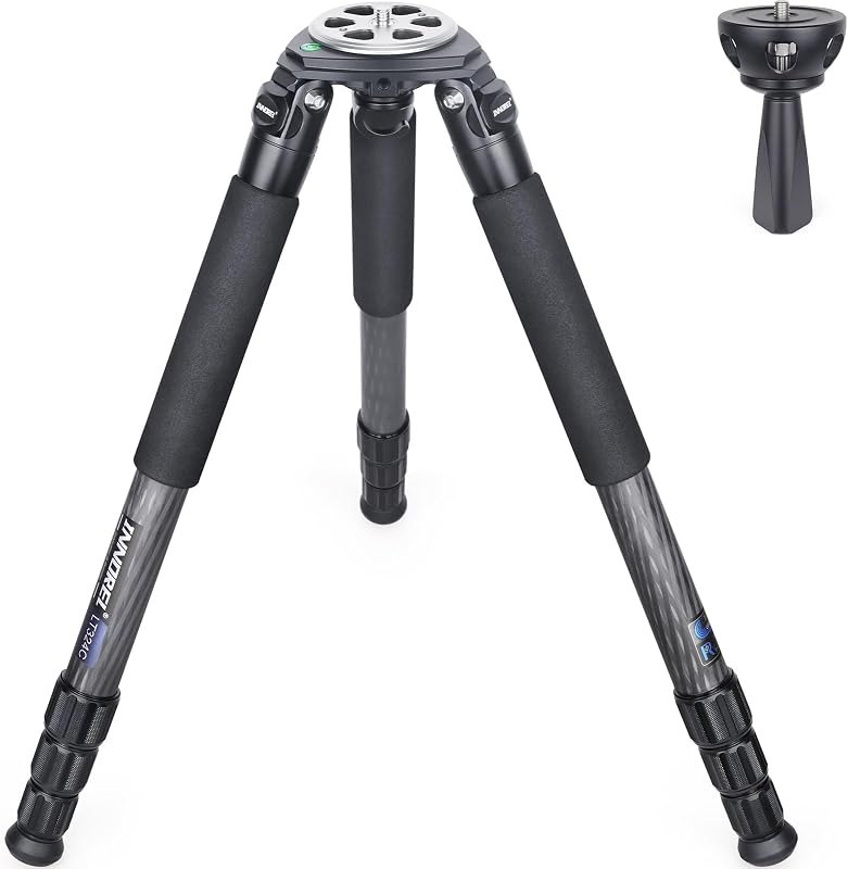 Portable Carbon Fiber Tripod-INNOREL LT324C Professional Heavy Duty Tripod Stand with 75mm Adapter for Camera,Bird