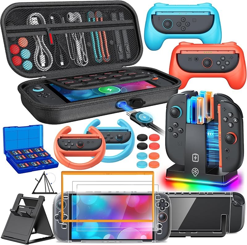 Switch 2 Accessories Case Bundle, Charge, Grip for Nintendo Switch 2 — legend of zelda 40th anniversary swi for legend