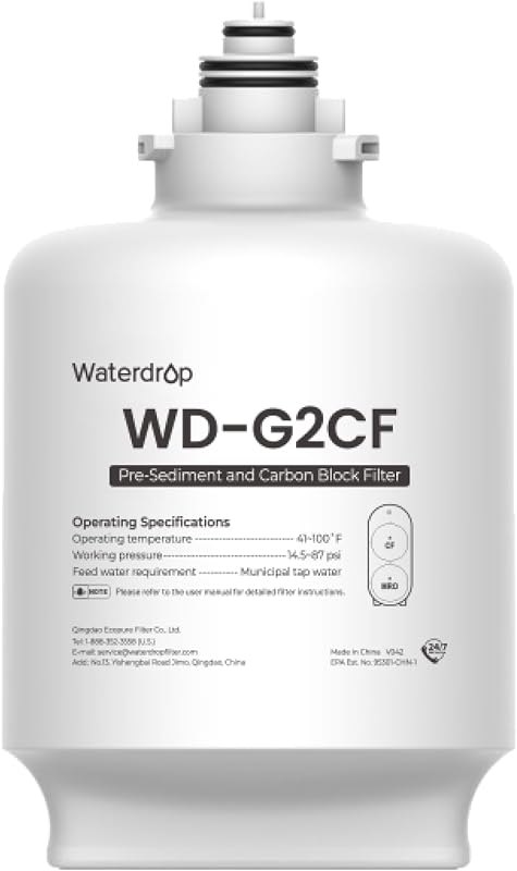 Waterdrop G2CF Filter, Replacement for G2 & G2P600 & G2MNR RO System — Sediment filters for sediment filters