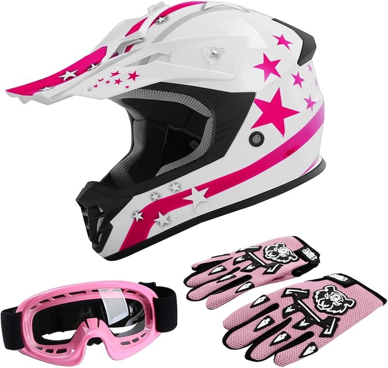Kids Dirt Bike Helmet Youth Motorcycle DOT-Certified Girl Full Face Helmets — motorcycle helmet for motorcycle helmet