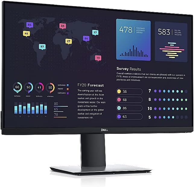 Dell P2720DC 27-Inch QHD 2560 x 1440 DisplayPort, USB-C, HDMI IPS Wide Angle Monitor (Renewed) — usb c monitor for usb