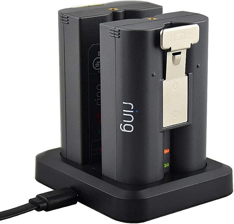 Battery Charger for Ring Rechargeable Battery,Dual Ring Battery Charger Station for Ring Spotlight Cam Battery,Ring