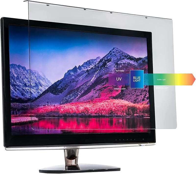 23-24 inch Anti-Blue Light Filter for Computer Monitor. Blue Light Monitor Screen Protector Panel (21.5 x 13.0 inch)