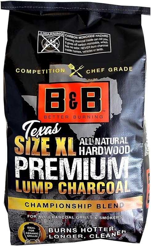 B&B Charcoal Texas Style Size XL Premium Lump Charcoal, 24 lb Bag — bbq lump charcoal for bbq lump charcoal