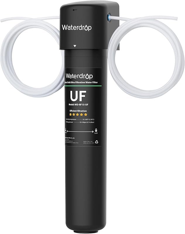 Waterdrop 15UC-UF 0.01 μm Inline Water Filter for Refrigerator, 2 Years — inline refrigerator water filter for inline