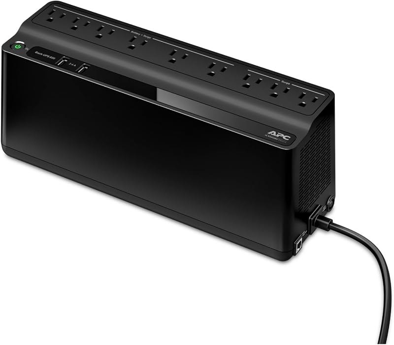 APC BE850G2 UPS Battery Backup & Surge Protector for Computer, Router, NAS — UPS replacement battery for ups