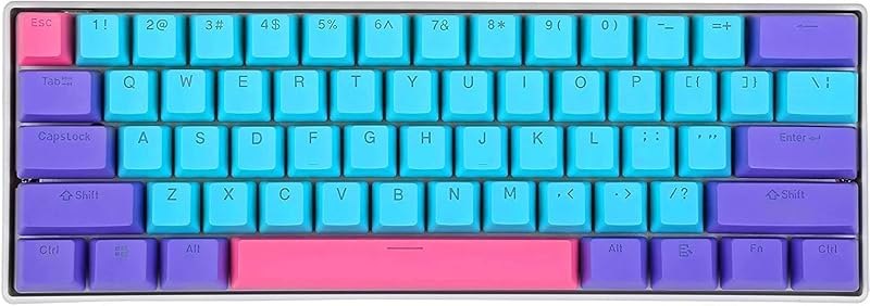 BOYI 60% Wired 61 Mini RGB Mechanical Keyboard,PBT Keycaps Type-C Programmable Hot Swappable Compact NKRO Gaming