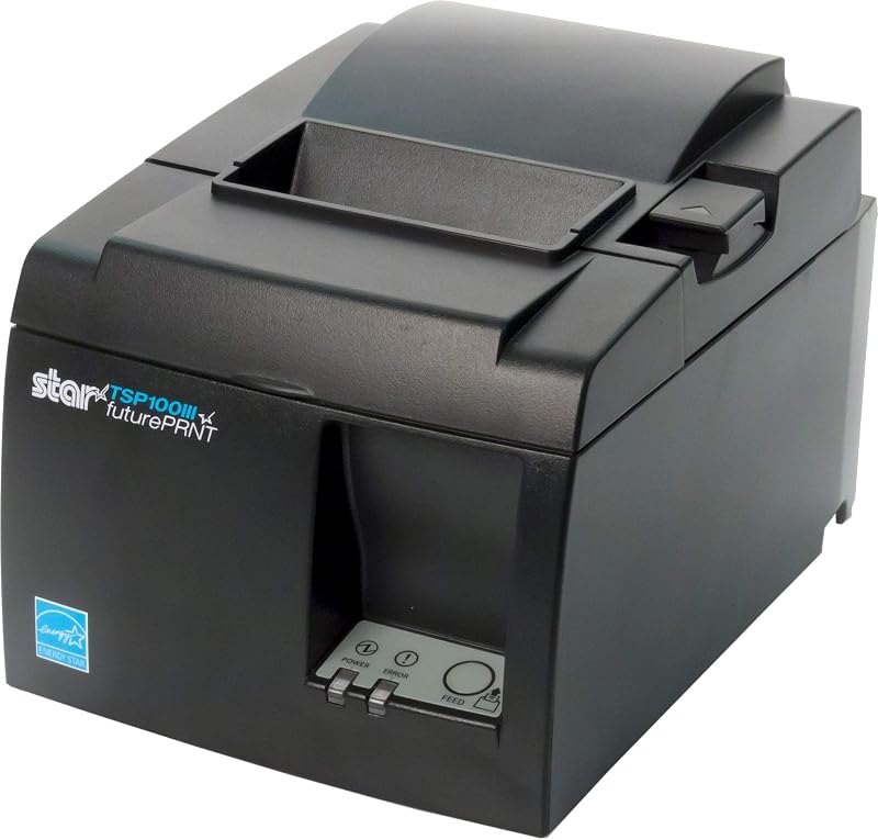 Star Micronics TSP143IIIBi Bluetooth Thermal Receipt Printer for iOS, Android, and Windows with Auto-cutter and