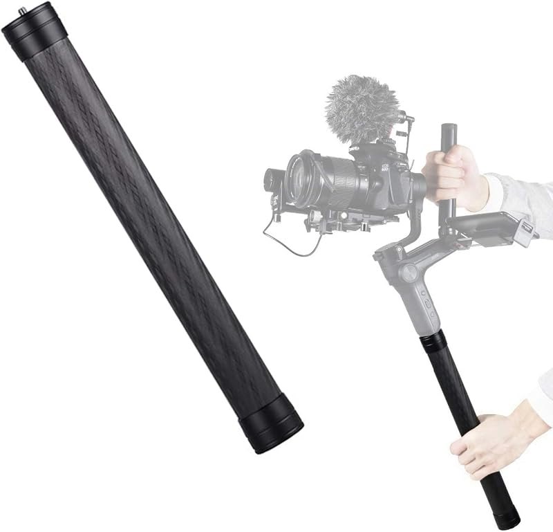 Gimbal Extension Pole Carbon Fiber Rod Monopod Stick Lightweight 1/4'' 3/8'' Thread for DJI Ronin S/SC, OSMO Mobile 3