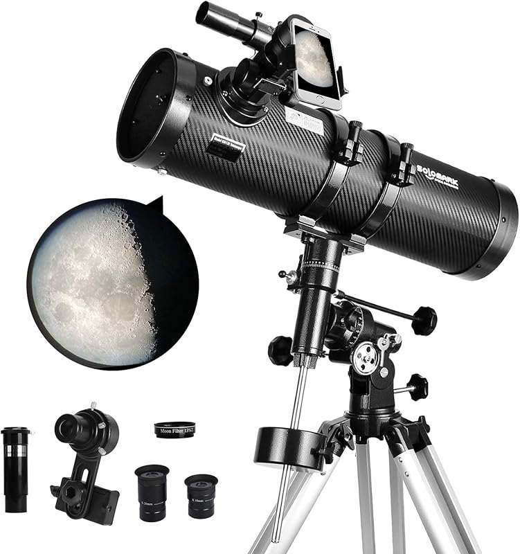 Telescope 130EQ Newtonian Reflector Telescopes for Adults, Professional Telescopes for Adults Astronomy, Comes with