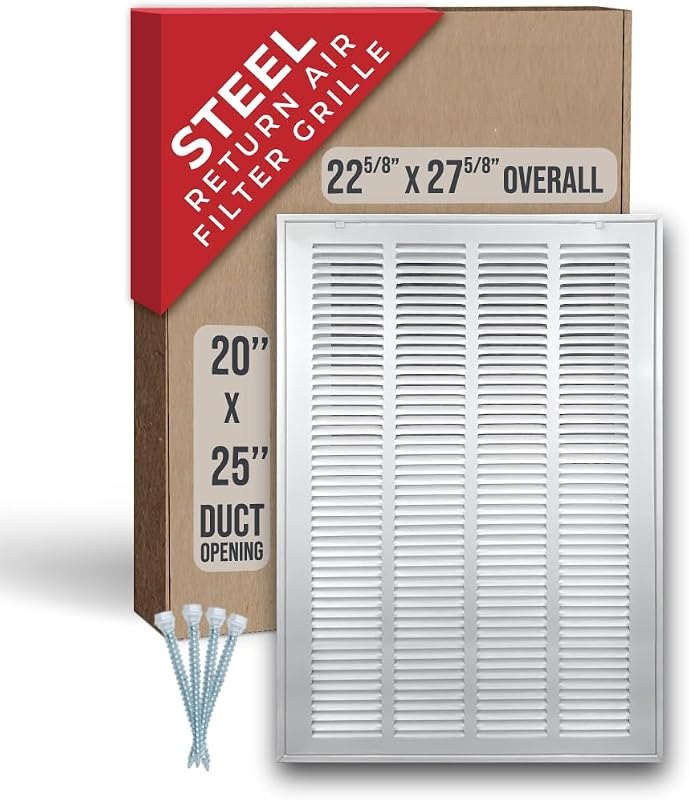 Fits 20x25 Duct Opening — filter grille 20x25 for filter grille 20x25