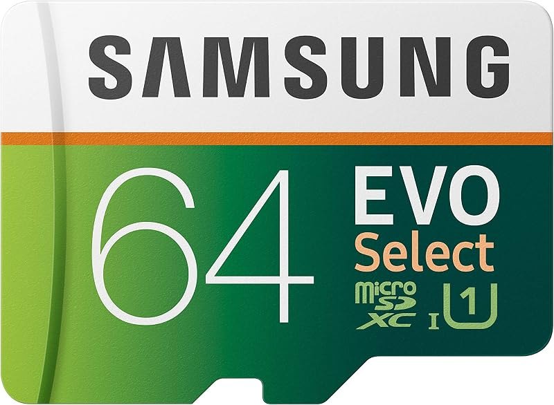 EVO Select 64GB microSDXC UHS-I U1 100MB/s Full HD & 4K UHD Memory Card with Adapter (MB-ME64HA) — Samsung EVO for