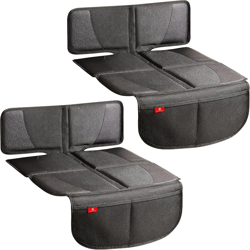 Helteko Carseat Protector with Thickest Padding, 2 Pack Auto Seat Pad from Waterproof & Stain Resistant for Child Baby