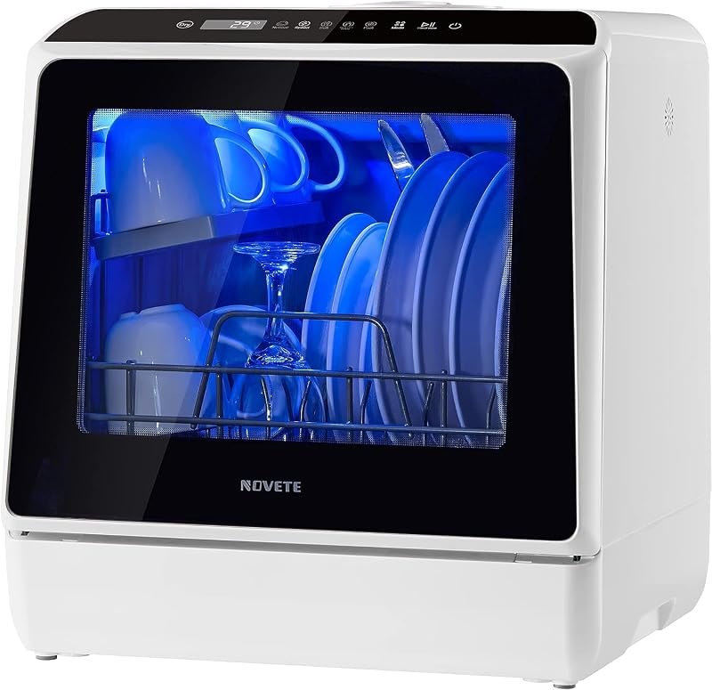 NOVETE Portable Countertop Dishwashers for Small Apartments — best household countertop dishwasher for household