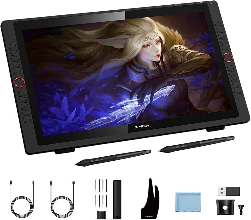 XPPen Artist 24 Pro 2.5K QHD Drawing Tablet with Screen,16.7M Colors Graphics Tablet with 8192 Pen Pressure
