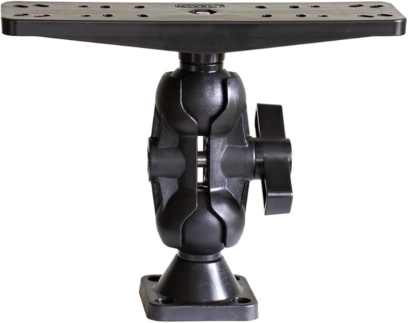 Scotty 173 2-1/4" Ball Mount with Fish Finder/Chart Plotter Plate — best marine grade fish finder for marine grade