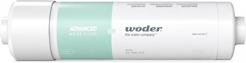 Inline Water Filter System, JG Quick Connect Fittings, Compact Size — inline under sink water filter for inline under