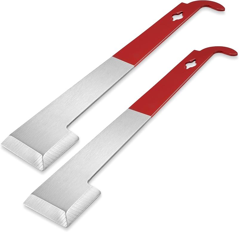Honey Keeper 2-Pack Stainless Steel J Hook Bee Hive Tool, 10-1/2 inch Frame Lifter and Scraper, Beekeeping Equipment —