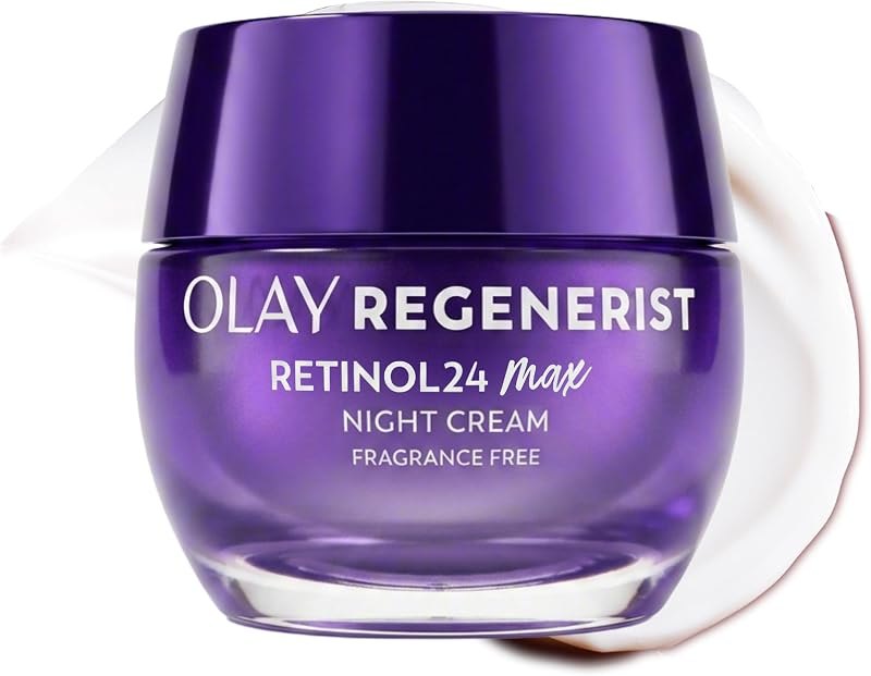 Olay Retinol Night Cream for Women, MAX, Anti-Aging Face Moisturizer, Fragrance-Free, Non Greasy - Anti-Wrinkle