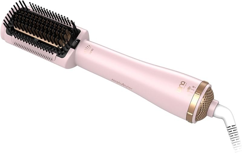 LENA Hair Straightener Brush Dryer PRO Blow Dryer Hot Air Brush - Anti-Scald Straightening Iron Comb Styler with Extra