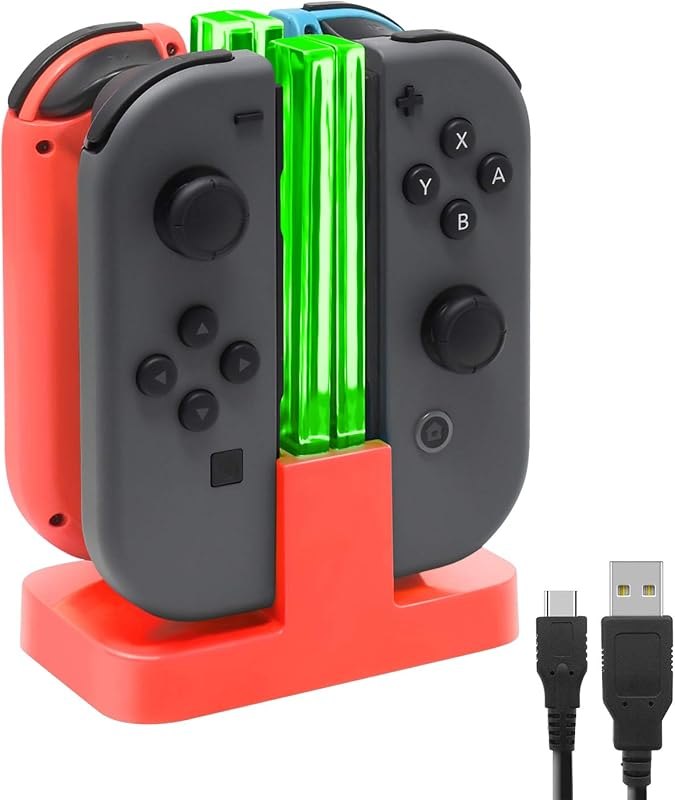 FASTSNAIL Switch Controller Charger for Nintendo Switch for JoyCons - Red — Switch dock stand for switch dock stand