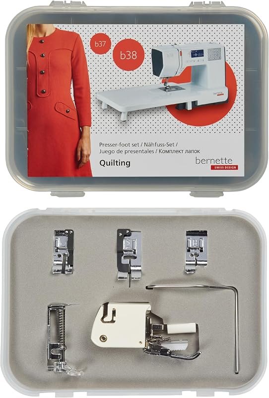 Bernette 6-Pieces Quilting Presser Foot Kit for B37 B38 Sewing Machines — sewing walking foot for sewing walking foot