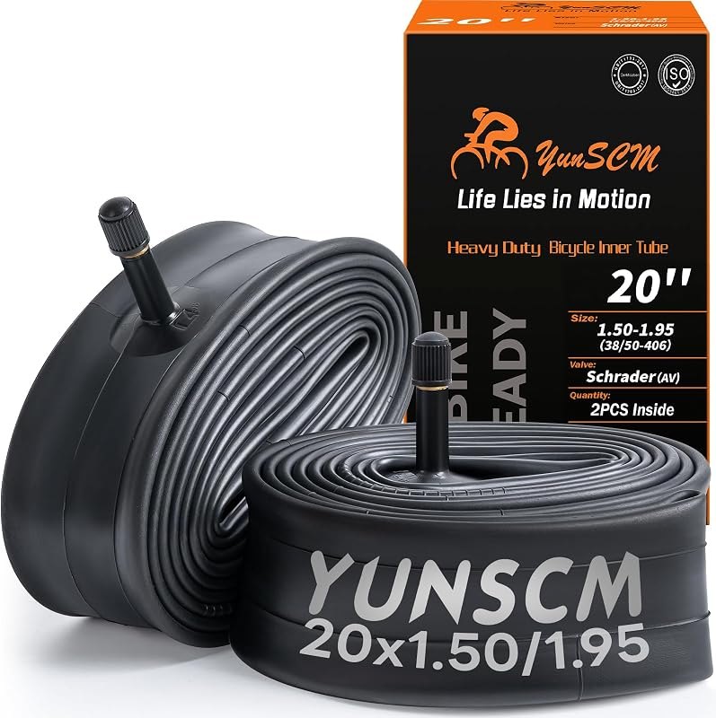 2-PCS 20x1.50/1.75/1.95 Heavy Duty Bike Tubes 20x1.50 20x1.75 20x1.95 AV32mm 20 inch Bicycle Tubes Compatible with 20