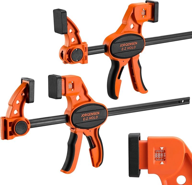 JORGENSEN E-Z Hold 2-Pack 12" 300LBS Load Indicator Woodworking Bar Clamps