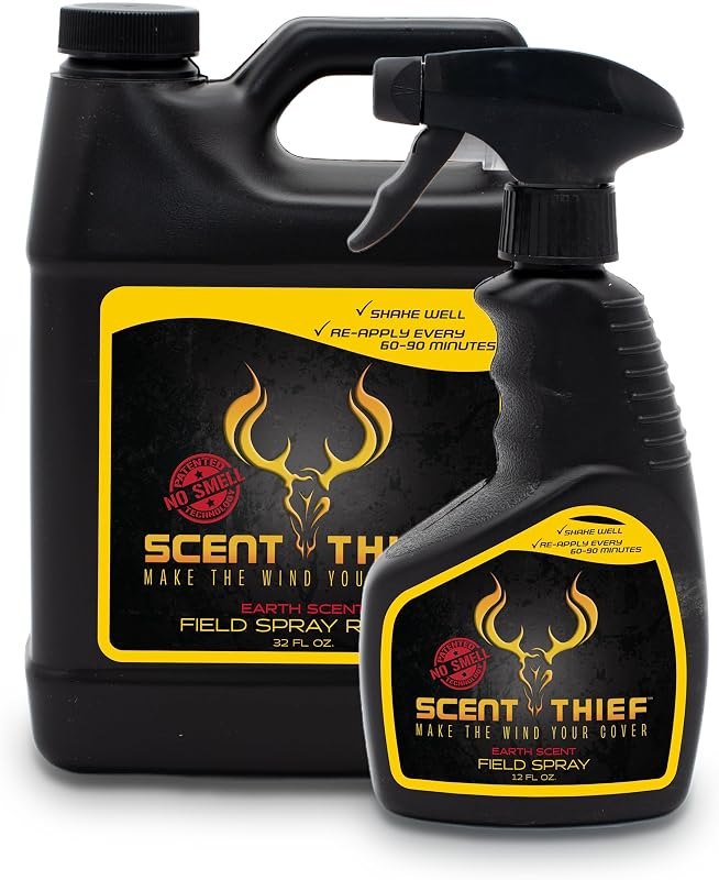 Scent Thief Deer Hunting Accessories - Field Hunting Spray Deer Scent Remover, Acts As A Scent Blocker and Eliminates