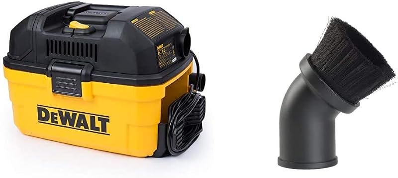 DEWALT DXV04T Portable 4 Gallon Wet/Dry Vaccum (Yellow) and Workshop Wet/Dry Vacs Vacuum Accessories — magnetic shop