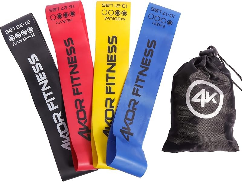 4KOR Fitness Resistance Loop Band Set, Perfect for Crossfit, Yoga, Physical Therapy, and Booty Building — Adjustable