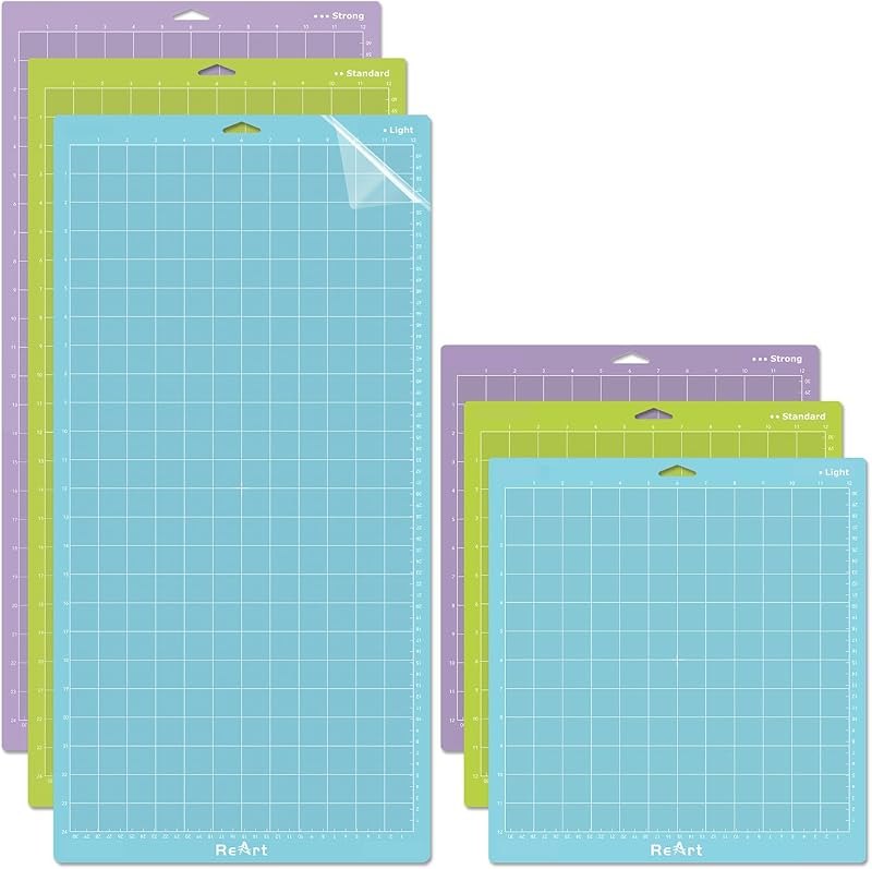 ReArt Cutting Mat Variety 6 Packs for Maker 3/Maker/Explore 3/Air 2/Air/One Adhesive Sticky Replacement - Strong