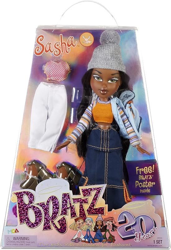 20 Yearz Special Anniversary Edition Original Fashion Doll Sasha with Accessories and Holographic Poster — Bratz Doll