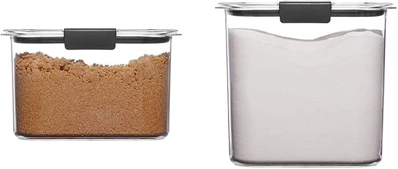 Rubbermaid Brilliance Pantry Storage Containers, 7.8 Cup and 12 Cup — meal prep container lids for meal prep container