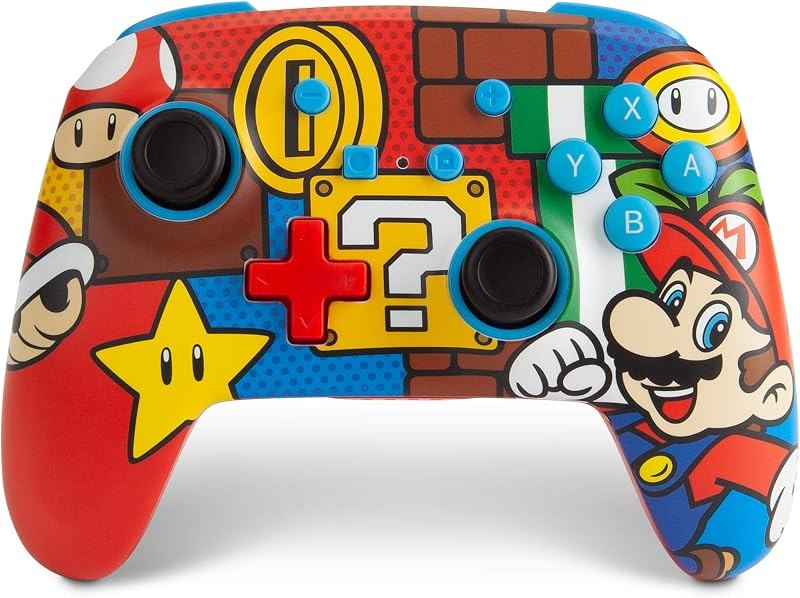 PowerA Enhanced Wireless Controller for Nintendo Switch/Switch 2 / Switch Lite/OLED Model - Mario Pop - Gamepad, game