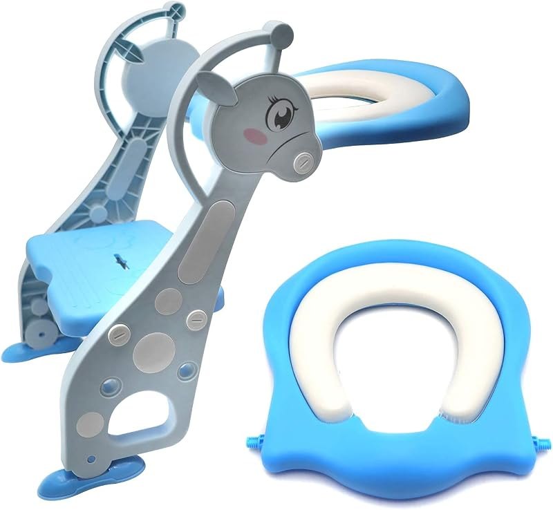 Giraffe Potty Training Toilet Ladder Seat With Upgraded Cushion Step Stool Ladder Toilet Chair/Toilet Trainer for Baby