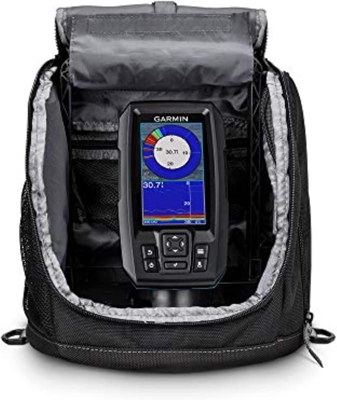 Garmin Striker Plus 4 Ice Fishing Bundle, Includes Portable Striker Plus 4 Fishfinder and Dual Beam-IF Transducer —